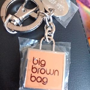Bloomingdale's  Big Brown Bag Key Chain/ Hand Bag Clip.